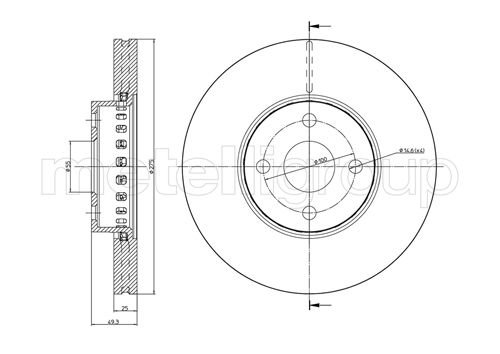 CIFAM 800-639C Bremsscheibe