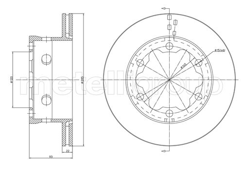 CIFAM 800-645 Bremsscheibe