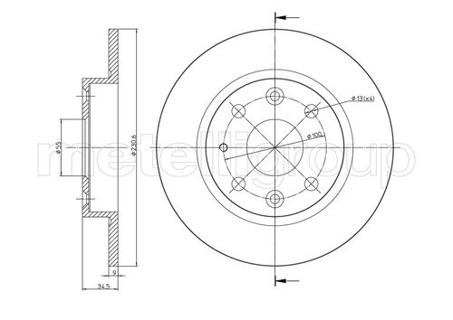 CIFAM 800-664 Bremsscheibe