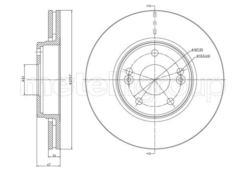 CIFAM 800-676C Bremsscheibe