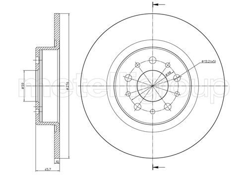 CIFAM 800-698C Bremsscheibe