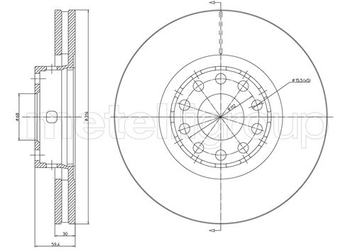 CIFAM 800-707C Bremsscheibe