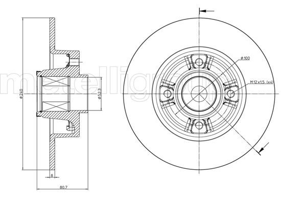 CIFAM 800-722 Bremsscheibe