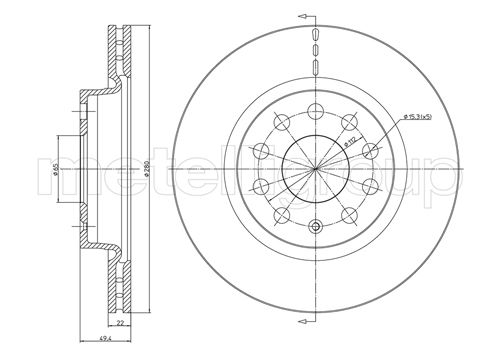 CIFAM 800-733C Bremsscheibe