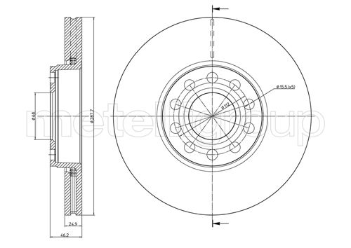 CIFAM 800-745C Bremsscheibe