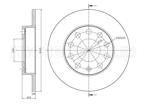 CIFAM 800-748C Bremsscheibe