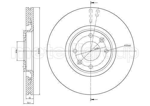 CIFAM 800-751C Bremsscheibe