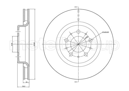 CIFAM 800-770C Bremsscheibe