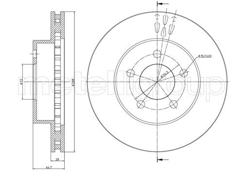 CIFAM 800-781C Bremsscheibe