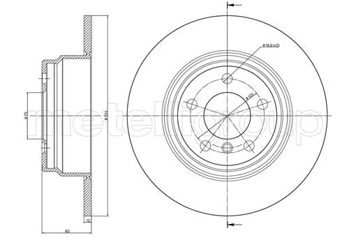 CIFAM 800-782C Bremsscheibe