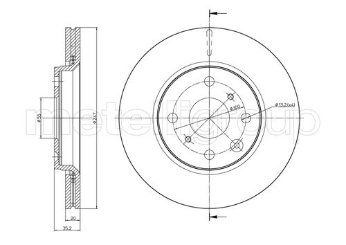 CIFAM 800-834C Bremsscheibe