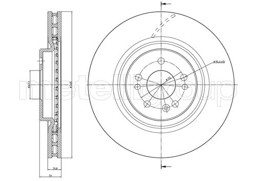 CIFAM 800-842C Bremsscheibe