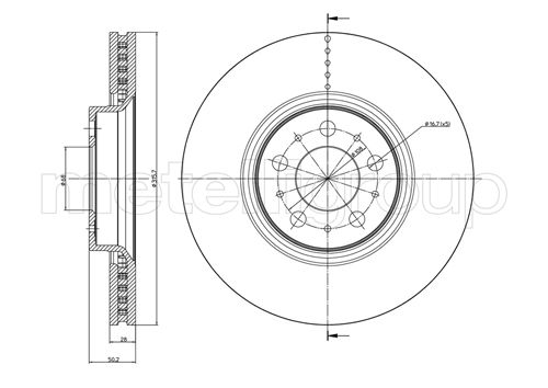 CIFAM 800-847C Bremsscheibe