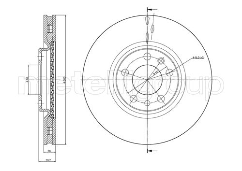 CIFAM 800-861C Bremsscheibe