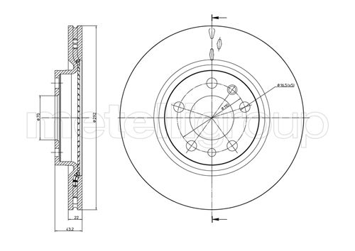 CIFAM 800-863C Bremsscheibe