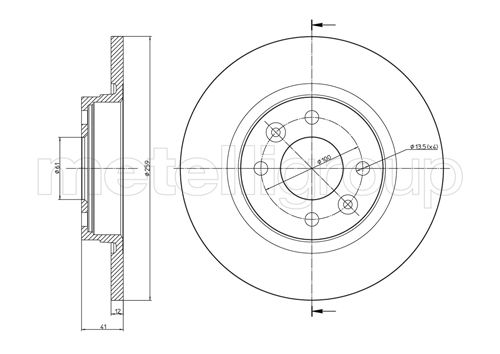 CIFAM 800-864C Bremsscheibe