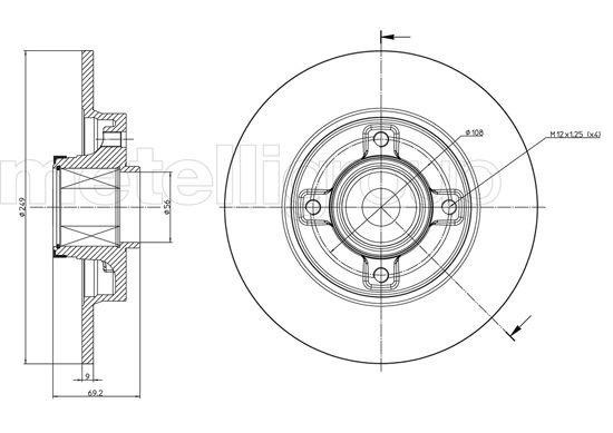 CIFAM 800-878 Bremsscheibe