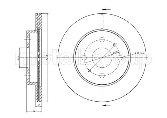 CIFAM 800-923C Bremsscheibe