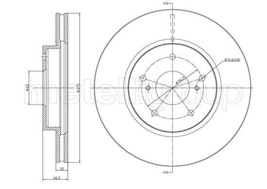 CIFAM 800-945C Bremsscheibe