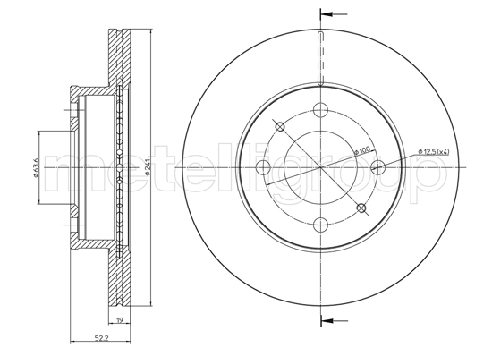 CIFAM 800-955 Bremsscheibe