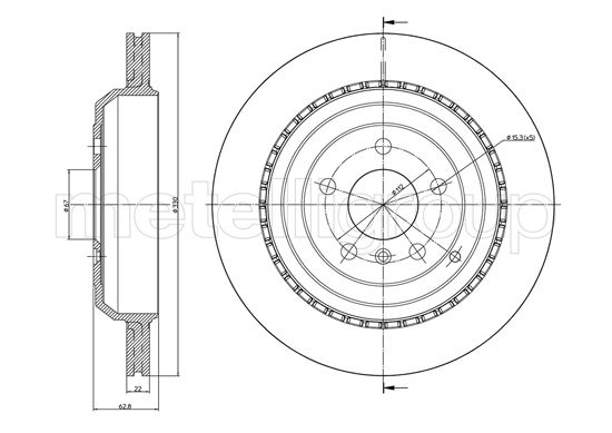 CIFAM 800-964C Bremsscheibe