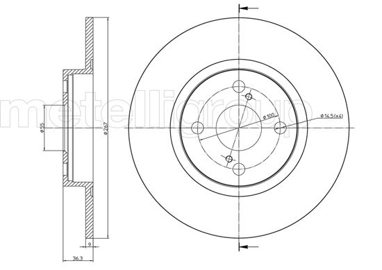 CIFAM 800-969C Bremsscheibe