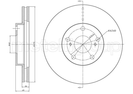 CIFAM 800-979C Bremsscheibe