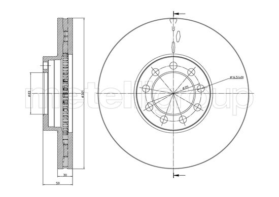 CIFAM 800-989C Bremsscheibe