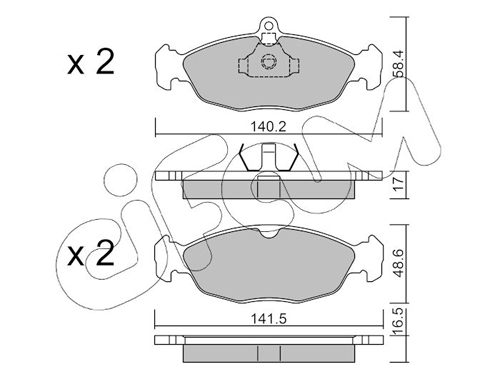 CIFAM 822-077-0 Kit pastiglie freno, Freno a disco