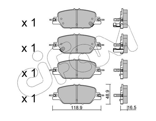 BLUE PRINT ADN142122 Bremsekloss sett