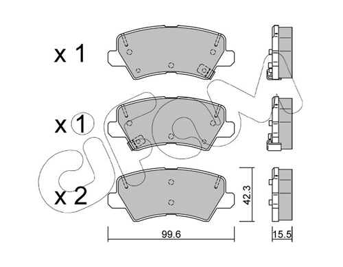 ZIMMERMANN 21848.200.1 Bremsekloss sett