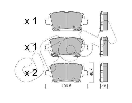 TEXTAR 2361101 Bremsekloss sett