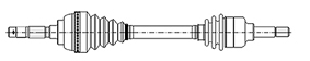 CIFAM 655-1283 Άξονας μετάδοσης κίνησης for CITROËN PEUGEOT