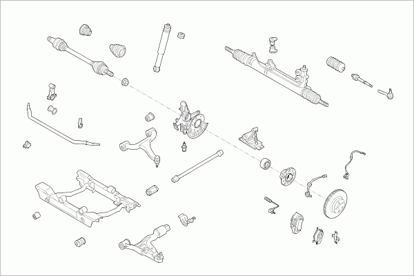 SACHS MERCE-M-KLA-FS001 Steering Front Axle for MERCEDES-BENZ