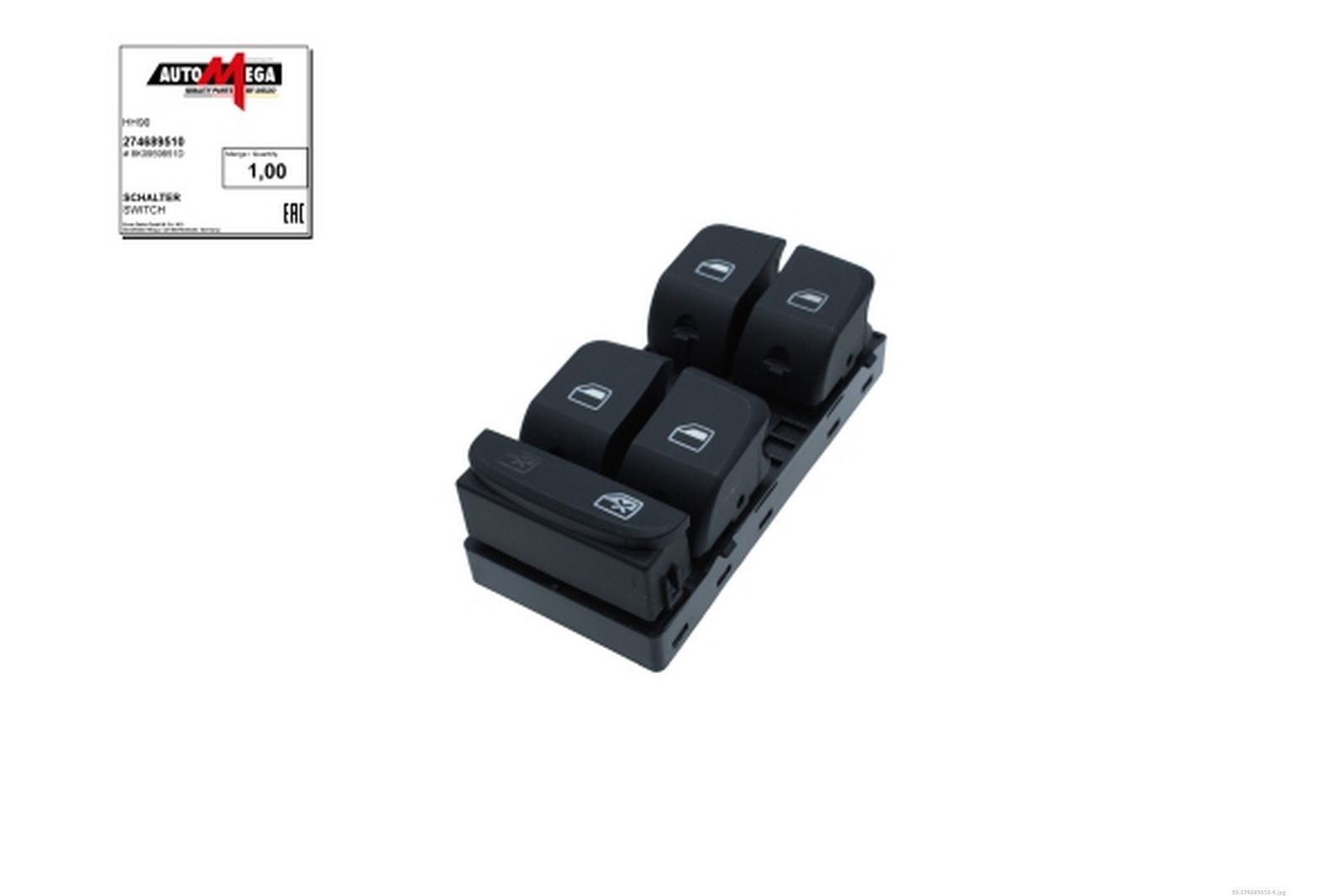 AUTOMEGA 274689510 Spínač elektrického otvárania okien