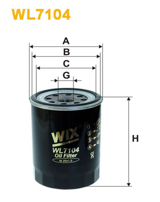 WIX FILTERS WL7104 Filtro olio