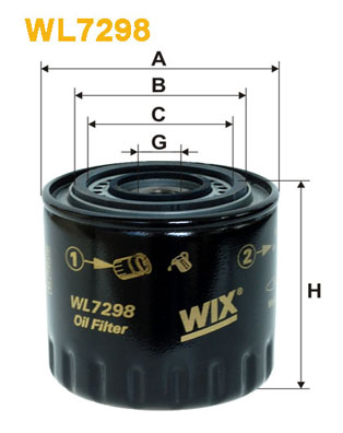 WIX FILTERS WL7298 Filtro olio