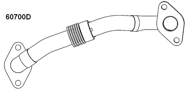 BorgWarner 60700D Conducta tubulara, Supapa-AGR
