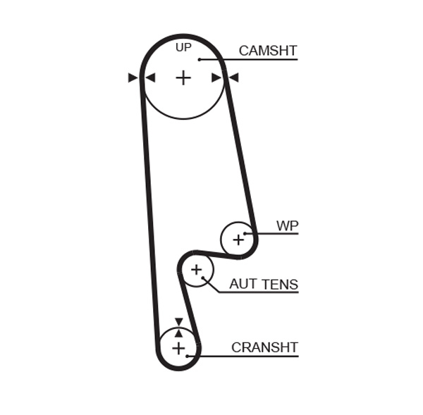 GATES 5234XS Cinghia dentata