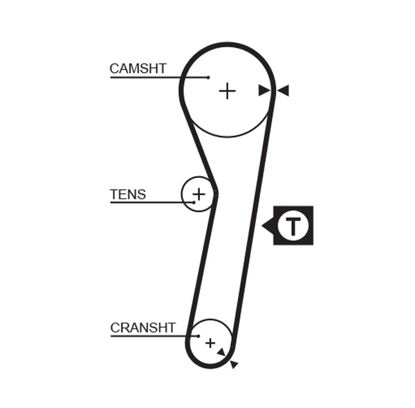 GATES 5262XS Cinghia dentata