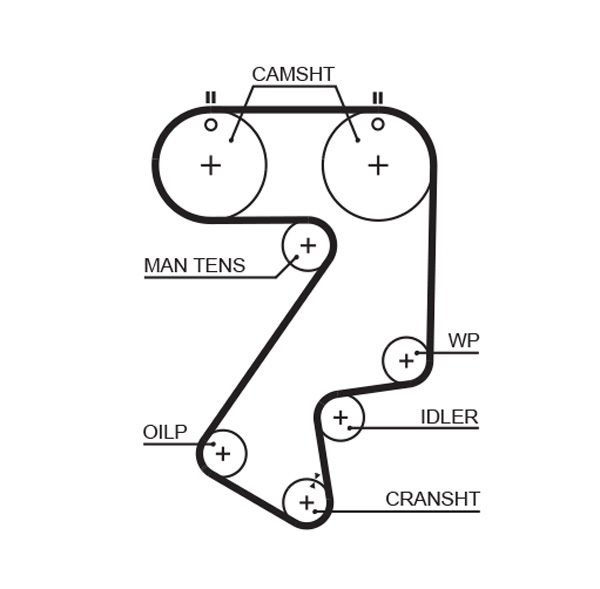 GATES K015404XS Kit cinghie dentate