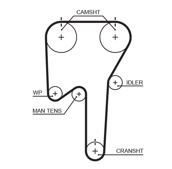 GATES K025553XS Kit cinghie dentate