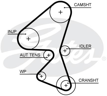 GATES K015657XS Kit cinghie dentate