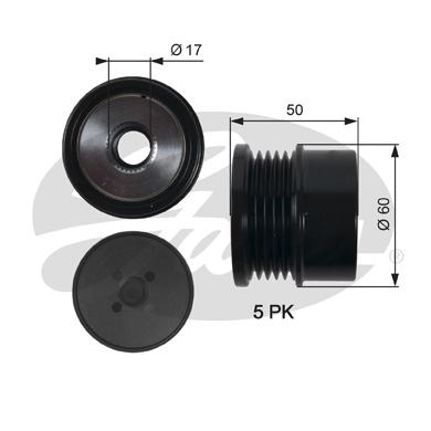 GATES OAP7157 Dispositivo ruota libera alternatore
