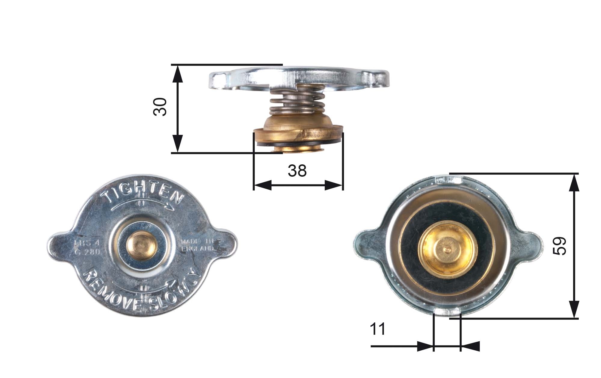 GATES RC101 Tappo, radiatore-Tappo, radiatore-Ricambi Euro