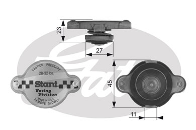 GATES RC10363 Tappo, radiatore