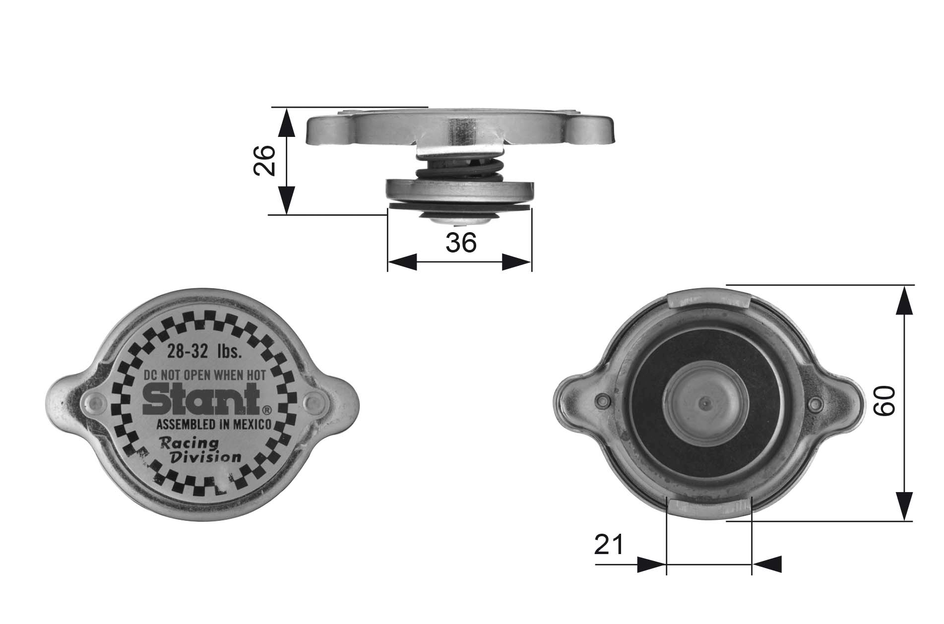 GATES RC10373 Tappo, radiatore-Tappo, radiatore-Ricambi Euro