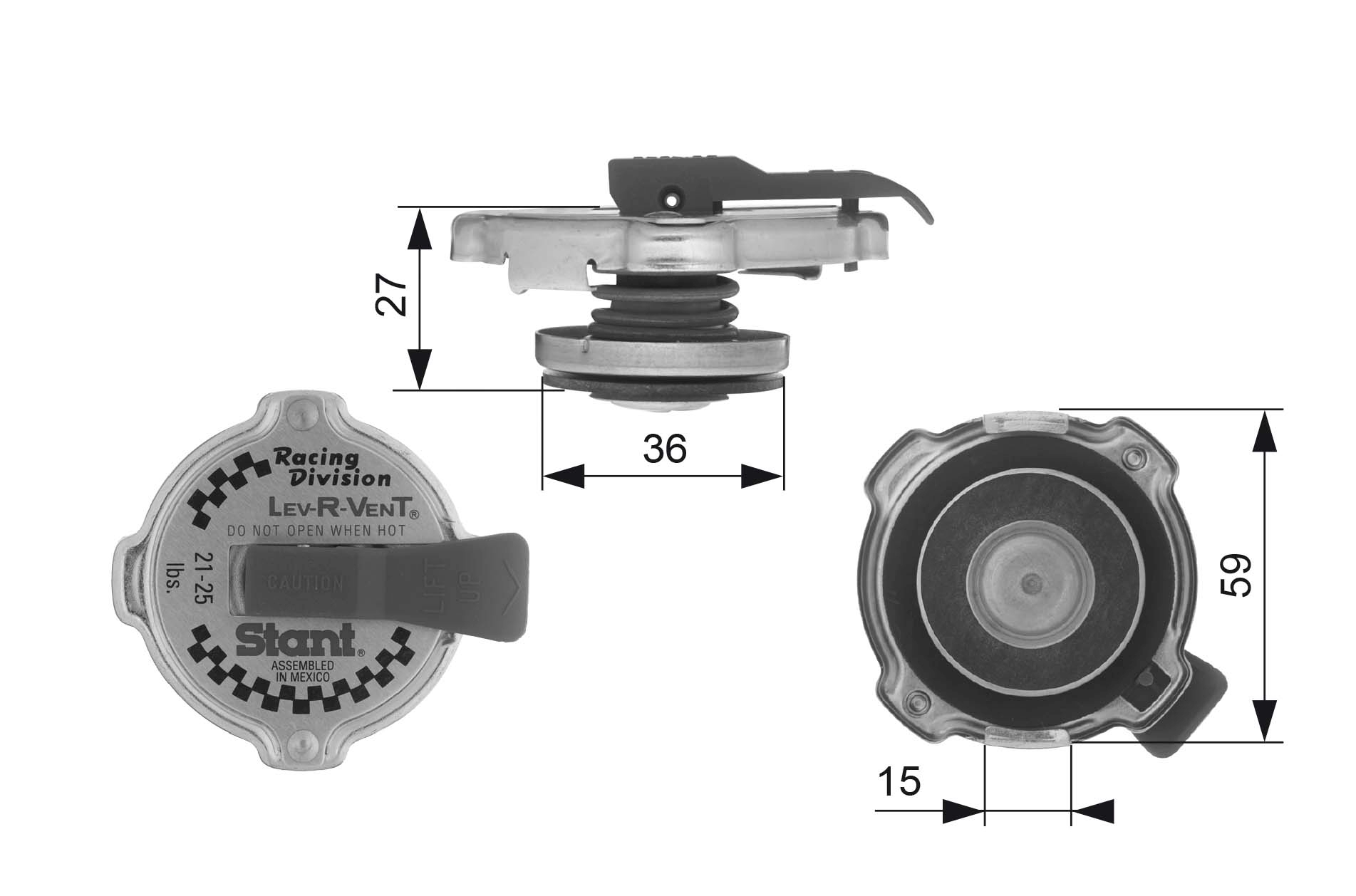 GATES RC10382 Tappo, radiatore-Tappo, radiatore-Ricambi Euro