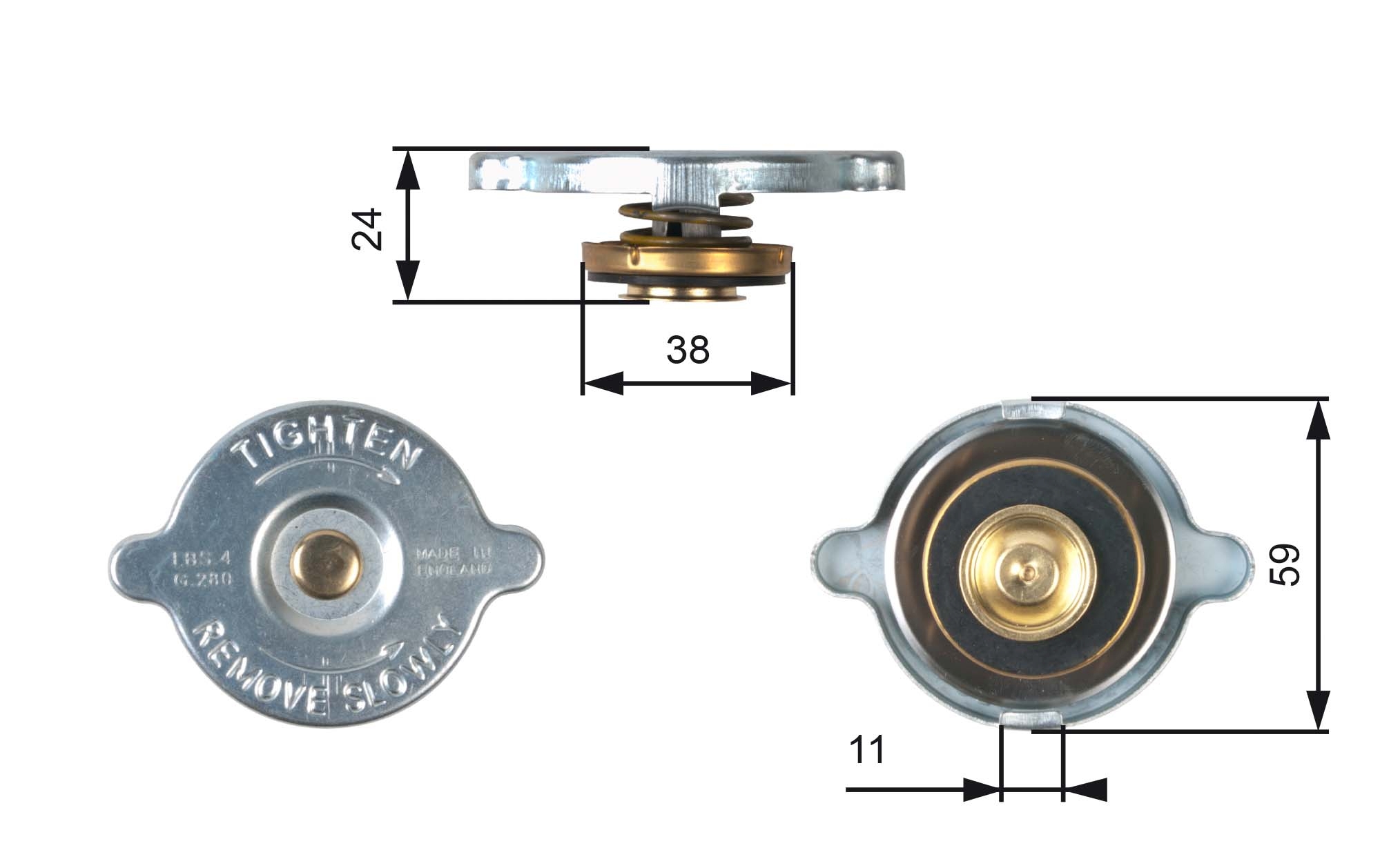 GATES RC106 Tappo, radiatore