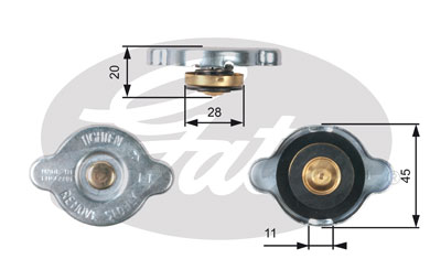 GATES RC133 Tappo, radiatore-Tappo, radiatore-Ricambi Euro